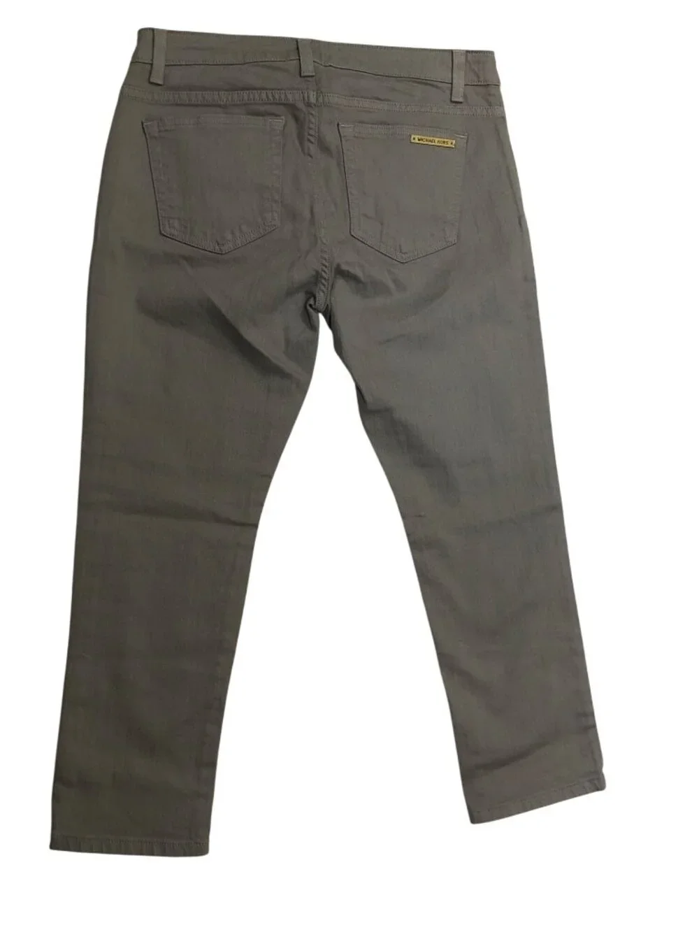 New Michael Kors Pants Cropped Grey  Jeans Womens 4 Stretch Slim Mid Rise Capri
